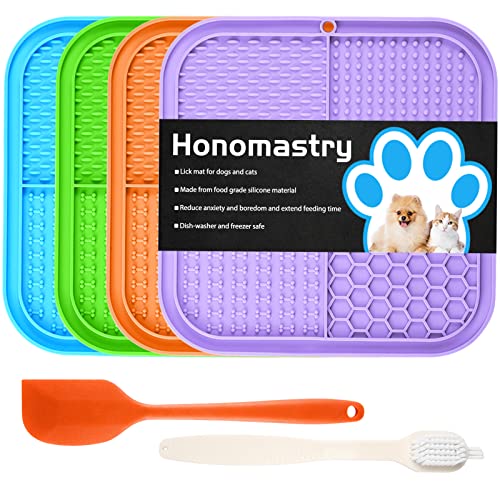 Hunde Leckmatte Slow Feeder für Hunde, Premium Lick Pad mit Saugnäpfen zur Angstlinderung, Slow Feeder Hundenäpfe, Baden, Pflegen und Training von Honomastry