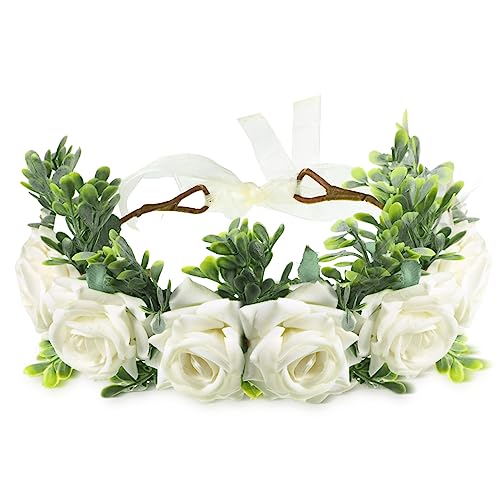 Honoson Hundehalsband mit Blumenmotiv, Hochzeitskleidung, Kranz, Outfit, Schleife, Haustier-Foto-Requisite, Blumenring für Haustiere, Katzen und Welpen, Größe L Honoson Hundehalsband mit Blumenmotiv, Hochzeitskleidung, Kranz, Outfit, Schleife, Haustier-Foto-Requisite, Blumenring für Haustiere, Katzen und Welpen, Größe L von Honoson