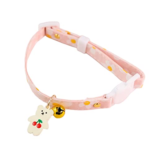 Honrane Haustierhalsband, hübsch, atmungsaktiv, Glöckchen, für kleine Haustiere, Hund, Katze, Rosa, A Honrane Haustierhalsband, hübsch, atmungsaktiv, Glöckchen, für kleine Haustiere, Hund, Katze, Rosa, A von Honrane