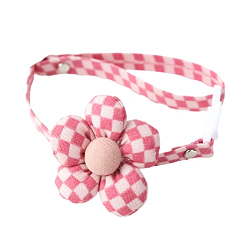 Honrane Hundehalsband mit Karomuster, niedliches Welpenhalsband, bequem, Hot Pink Honrane Hundehalsband mit Karomuster, niedliches Welpenhalsband, bequem, Hot Pink von Honrane