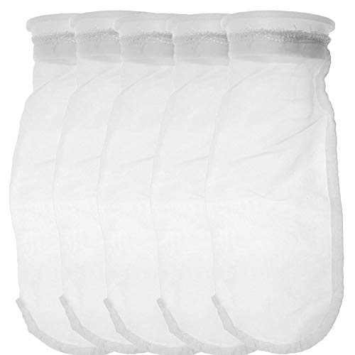 Honritone Nylon Mesh Filter Sock Bag 4 Zoll Ring 50/100 / 200 / 300 / 400 Micron - von 15 Zoll Länge - 5 Stück, 200 Micron - 4 Inch Ring von Honritone