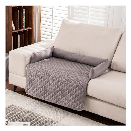 Hundedecke Sofa,Hundebett Katzenkissen Couch für Sofaschutz,Wasserfeste Rutschfester Unterseite, Möbelschutz für Kleine, Mittelgroße und Große Hunde und Katzen (75×120cm,Hellgrau) von HonunG