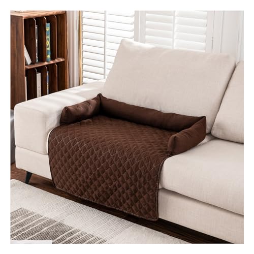 Hundedecke Sofa,Hundebett Katzenkissen Couch für Sofaschutz,Wasserfeste Rutschfester Unterseite, Möbelschutz für Kleine, Mittelgroße und Große Hunde und Katzen (75×120cm,Kaffee) von HonunG