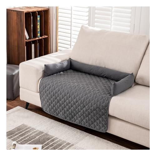 Hundedecke Sofa,Hundebett Katzenkissen Couch für Sofaschutz,Wasserfeste Rutschfester Unterseite, Möbelschutz für Kleine, Mittelgroße und Große Hunde und Katzen (90×120cm,Dunkelgrau) von HonunG