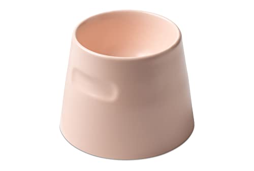 Hoopo® Tower Ergonomischer Feeder | Schüssel zum Essen oder Trinken | langlebigem Porzellan | Stabil (rosa) von Hoopo