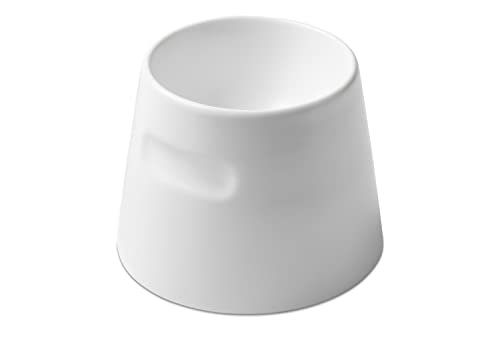 Hoopo® Tower Ergonomischer Feeder | Schüssel zum Essen oder Trinken | langlebigem Porzellan | Stabil (weiß) von Hoopo