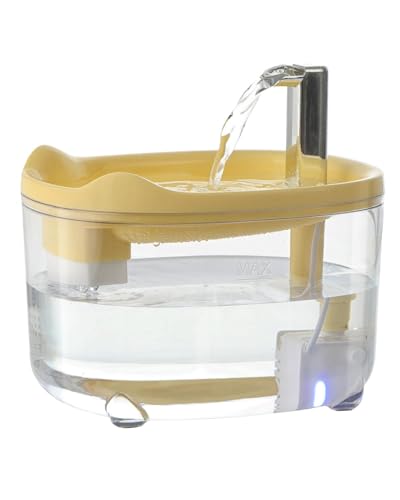 Hooyeatlin Katzen Wasserbrunnen, Premium 1,417.5 g Haustier Brunnen für Katzen Hunde Kitten, Automatischer Haustier Wasserspender mit Leise Pumpe, Wasserstand Sichtbarkeit Hooyeatlin Katzen Wasserbrunnen, Premium 1,417.5 g Haustier Brunnen für Katzen Hunde Kitten, Automatischer Haustier Wasserspender mit Leise Pumpe, Wasserstand Sichtbarkeit von Hooyeatlin
