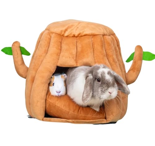 Hopp'd Baumstumpfversteck – waschbares 2-in-1 niedliches Fleece-Baumstumpfversteck für Meerschweinchen/Kaninchen, wasserdicht, rutschfest, inkl. Kissen, US-Marke Hopp'd Baumstumpfversteck – waschbares 2-in-1 niedliches Fleece-Baumstumpfversteck für Meerschweinchen/Kaninchen, wasserdicht, rutschfest, inkl. Kissen, US-Marke von Hopp'd