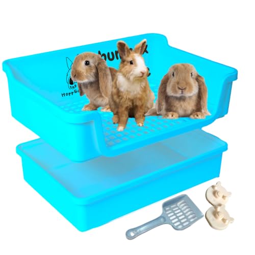 HoppScotch.bun Bumbox Deluxe: extra große Kaninchentoilette sicher für Hasenfüße, leicht zu reinigen, riesige Hasentoilette mit kabellosem Gitter, Kippschale, Kaninchentöpfchentrainingszubehör (Blau) HoppScotch.bun Bumbox Deluxe: extra große Kaninchentoilette sicher für Hasenfüße, leicht zu reinigen, riesige Hasentoilette mit kabellosem Gitter, Kippschale, Kaninchentöpfchentrainingszubehör (Blau) von HoppScotch.bun
