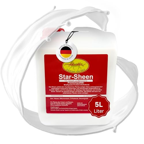 Scheidler horse-direkt Star-Sheen Mähnenspray 5l Kanister für Pferde – Langanhaltendes Schweifspray für brillanten Glanz - Leichtes Kämmen & Fellpflege – Natur Glanzspray Made in Germany von Scheidler horse-direkt