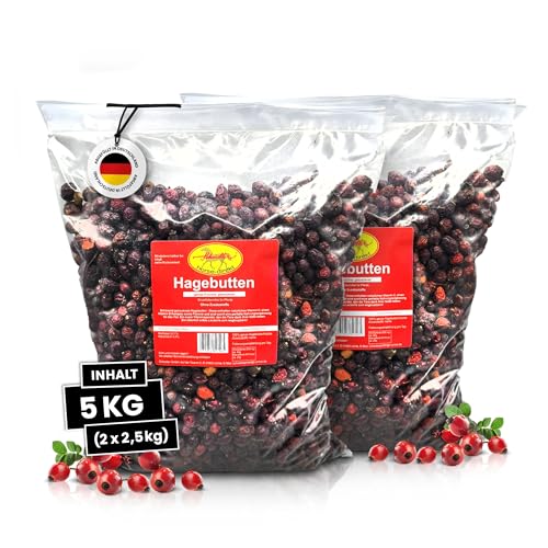 Scheidler horse-direkt Hagebutten getrocknet für Pferde 5kg – Ganze Hagebutte in Spitzenqualität – 100% Natürlicher Vitamin C Booster – Ideales Pferdeleckerli/Zusatzfutter ohne Zuckerzusatz von Scheidler horse-direkt