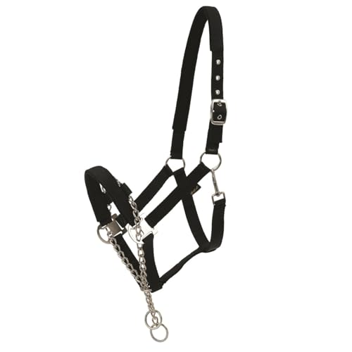 HorseGuard Halfter mit Kette schwarz Kontroll-Halfter mit Kette Hengsthalfter von HorseGuard