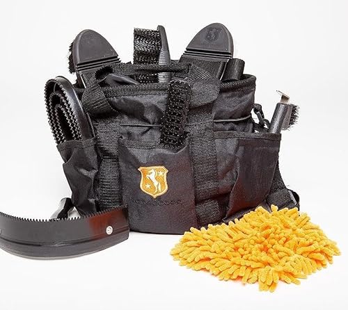 Horsecode Putztasche mit Inhalt schwarz 9-teilig von Horsecode