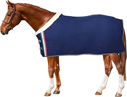 Horses Fluffie Italia Fleecedecke, blau, 135 cm, hervorragende Verarbeitung, schützt das Pferd vor Temperaturschwankungen von Horses