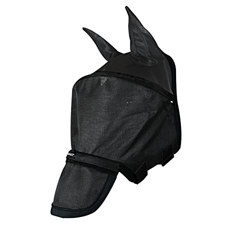Horses, Fliegenmaske Big Mask, Leichte und atmungsaktive Fliegenmaske, behindert Nicht das Sichtfeld des Pferdes, Augen- und Gehörschutz (Größe M) von Horses
