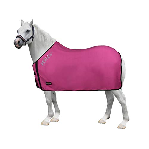 Horses, Fleece Decke Basic Pony, Weich und Bequem, Ideal für Transport und Feierabend (100 cm, Rosa) von Horses