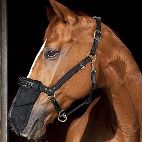 Horses, Fliegenfänger NoseGuard, Leichte und Atmungsaktive, Behindert Nicht das Sichtfeld des Pferdes, Augen- und Gehörschutz, Schwarz Cob von Horses