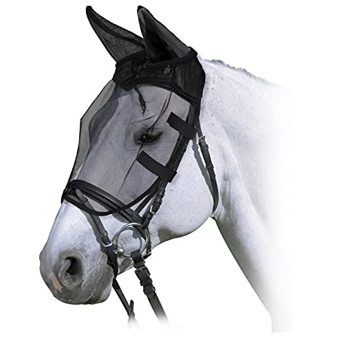 Horses, Fliegenmaske Riding Fly Mask, Leichte und atmungsaktive Fliegenmaske, behindert Nicht das Sichtfeld des Pferdes, Augen- und Gehörschutz (M) von Horses
