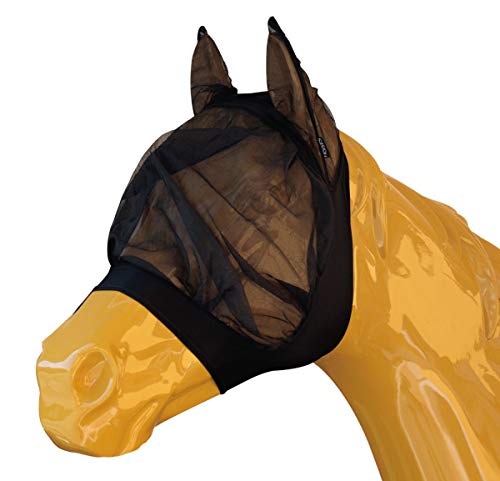 Horses, Fliegenmaske Soft Fly Mask, Leichte und atmungsaktive Fliegenmaske, behindert Nicht das Sichtfeld des Pferdes, Augen- und Gehörschutz (L) von Horses
