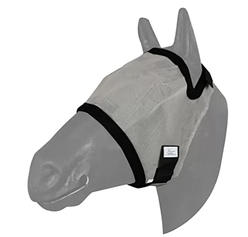 Horses, Fliegenohren Pro Mask, Leichte und Atmungsaktive Fliegenmaske, Behindert Nicht das Sichtfeld des Pferdes, Augen und Gehörschutz (Full) von Horses