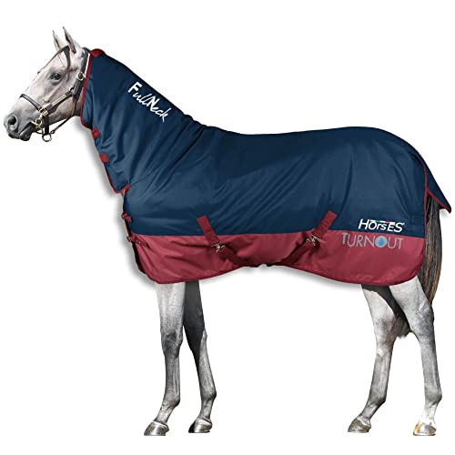 Horses, Paddockdecke für Pferdeweide Turnout Full Neck 400 gr, Wasserdicht, mit Festem Nackenbezug, Widerstandsfähig, mit Kreuzgurten, 135 cm Horses, Paddockdecke für Pferdeweide Turnout Full Neck 400 gr, Wasserdicht, mit Festem Nackenbezug, Widerstandsfähig, mit Kreuzgurten, 135 cm von Horses