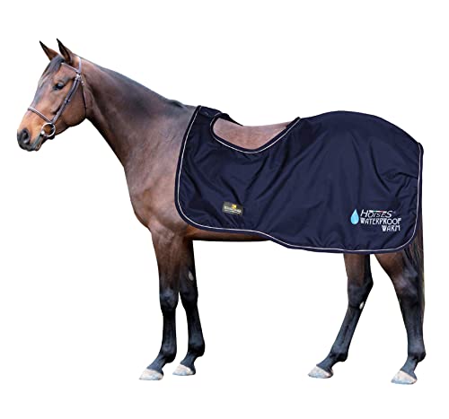 Horses, Pferdedecken Waterproof Warm, Wasserdicht, Weich, Bequem und Warm, Langlebig, Blau, 145 cm von Horses