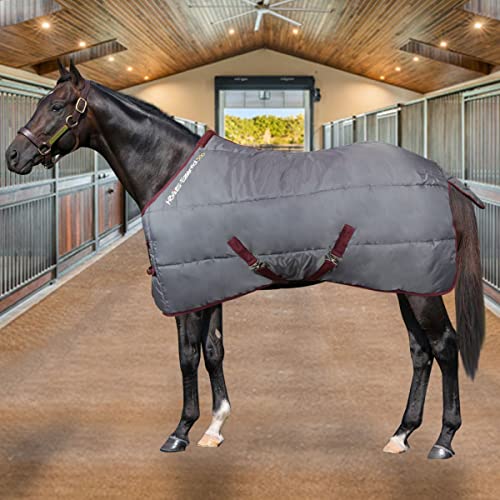 Horses Decke Box Essential 300 g Grau 155 cm, hervorragende Verarbeitung, nützlich zum Schutz Ihres Pferdes vor Temperaturschwankungen, Regen und Insekten von Horses