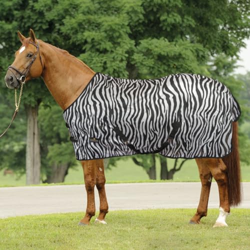 Horses Zebra Fliegennetz, schützt das Pferd vor Temperaturschwankungen (120 cm) von Horses