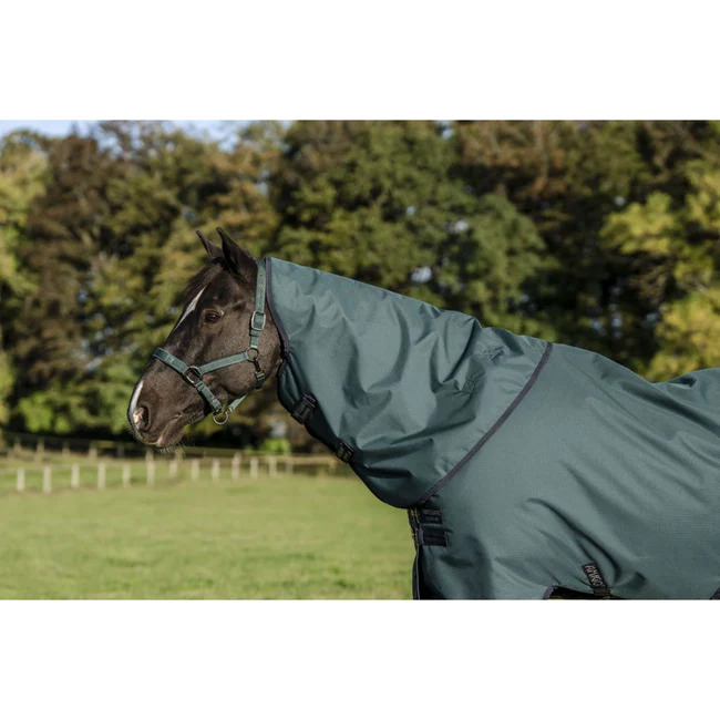 Horseware Amigo 0g Ripstop 900D Turnout Halsteil  L (145-155 cm), Dynasty Green/Navy & Silver von Horseware