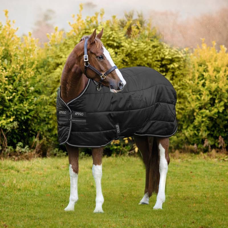 Horseware Amigo 100g Diamond Insulator Original Stalldecke  Black/ Black & Silver, Gr. 140 cm von Horseware