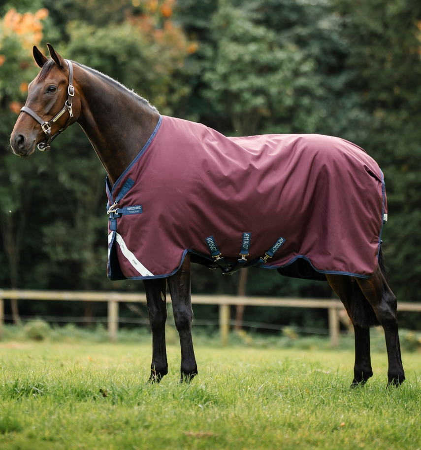 Horseware Amigo 1200D Weidedecke 50g Burgundy/Navy & Titanium Grey, Gr. 125 cm Horseware Amigo 1200D Weidedecke 50g Burgundy/Navy & Titanium Grey, Gr. 125 cm von Horseware