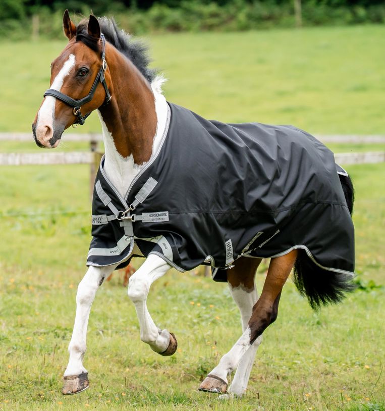 Horseware Amigo 1200D Xl Turnout 0g  Black/Titanium Grey & Silver, 125 cm von Horseware
