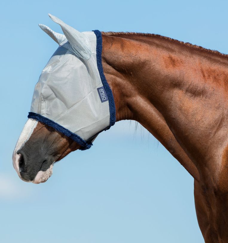 Horseware Amigo Fliegenmaske Silver/ Navy, Gr. Full Horseware Amigo Fliegenmaske Silver/ Navy, Gr. Full von Horseware