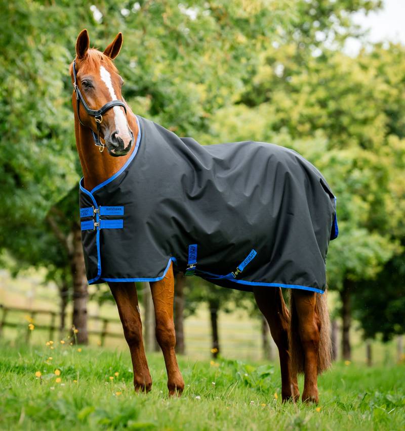 Horseware Amigo Ripstop 900D Fleece Lined Turnout 50g Black/Classic Blue, Gr. 160 cm von Horseware