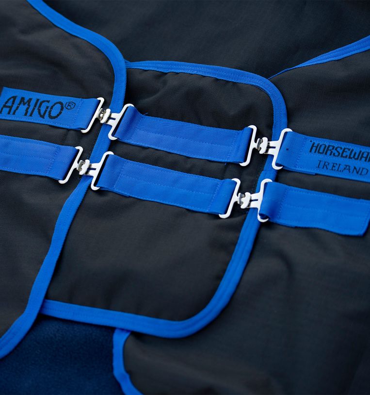 Horseware Amigo Straight Brusterweiterung Black/Classic Blue, One Size Horseware Amigo Straight Brusterweiterung Black/Classic Blue, One Size von Horseware