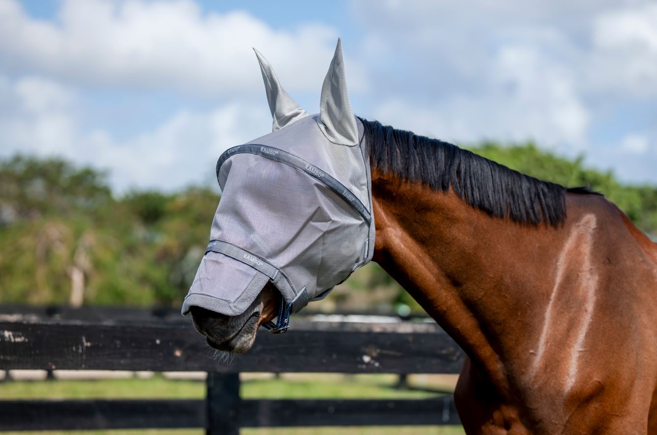 Horseware Fliegenmaske Rambo Silver/Titanium Grey & Silver/ Vb Horseware Fliegenmaske Rambo Silver/Titanium Grey & Silver/ Vb von Horseware