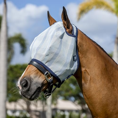 Horseware Ireland Newmarket Witney and Navy No Ears Fliegenmaske für Pferde von Horseware