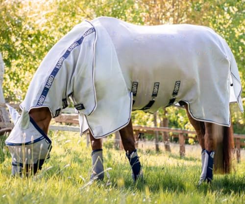 Horseware Ireland Rambo Protector Integriertes Fliegendecke, Silber, Marineblau, Weiß und Beige, 69 Horseware Ireland Rambo Protector Integriertes Fliegendecke, Silber, Marineblau, Weiß und Beige, 69 von Horseware