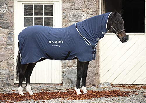 Horseware Rambo Dry Rug - Trockende Decke für Pferde - Navy/Silver von RAMBO