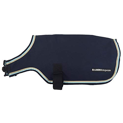 Horseware Rambo Hundedecke, wasserdicht, Fleece, Größe L, Marineblau/Beige/Hellblau Horseware Rambo Hundedecke, wasserdicht, Fleece, Größe L, Marineblau/Beige/Hellblau von Horseware
