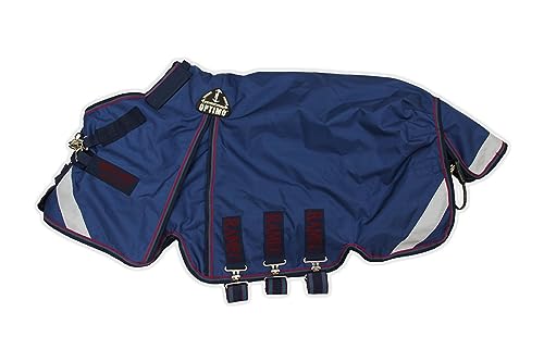 Horseware Rambo Optimo Weidedecke ohne Füllung (Ohne Halsteil) Navy/Burgundy (145) von Horseware