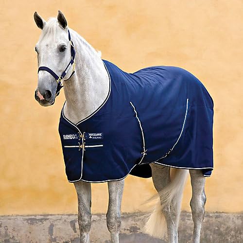 Horseware Rambo Stable Sheet Embossed Lining - Navy/Navy, Größe:130 von Horseware