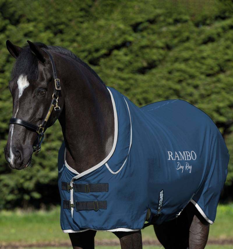 Horseware Rambo Supreme Dry Rug Navy/Silver, Gr. Medium Horseware Rambo Supreme Dry Rug Navy/Silver, Gr. Medium von Horseware