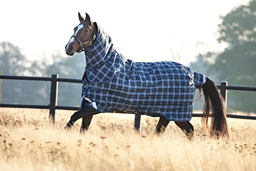 Horseware Rhino Plus Turnout Lite 0g, Größe:125 cm / 5'9, Farbe:Navy Check von Horseware