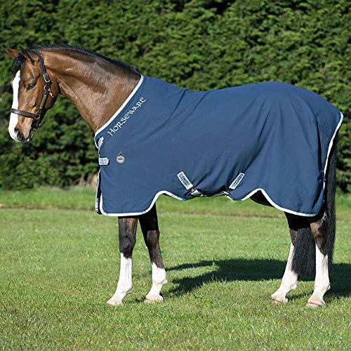 Rambo Helix New Disc Front Closure Sheet 5ft6 Navy Silver von Horseware