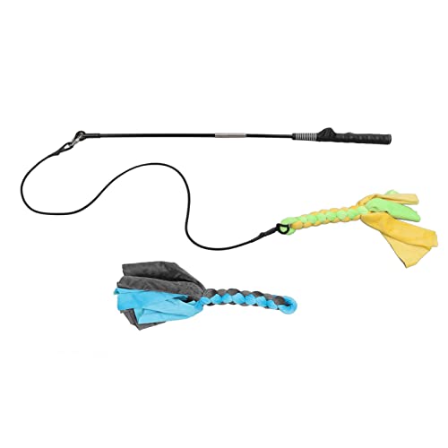 Dog Teaser Zauberstab, Tragbares, Giftfreies Schlepperspielzeug, Interaktives Haustier, Flirtstab, Ersatzschwanz mit Seil für das Training Im Freien Dog Teaser Zauberstab, Tragbares, Giftfreies Schlepperspielzeug, Interaktives Haustier, Flirtstab, Ersatzschwanz mit Seil für das Training Im Freien von Hosie