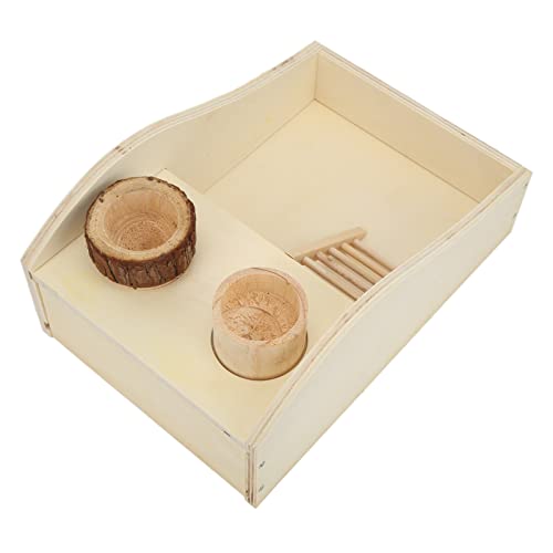 Hamster-Sandbad-Box, Einzigartiges Design Hamster-Sandbad-Behälter. Langlebiges Holz, Abnehmbar für Hamster von Hosie