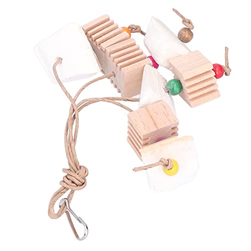 Hölzernes Vogel-Kauspielzeug, Vogel-Kauspielzeug, Tintenfisch, Meißeln, Kraftpapier, Seilverbindung für Papageien und Hamster Hölzernes Vogel-Kauspielzeug, Vogel-Kauspielzeug, Tintenfisch, Meißeln, Kraftpapier, Seilverbindung für Papageien und Hamster von Hosie