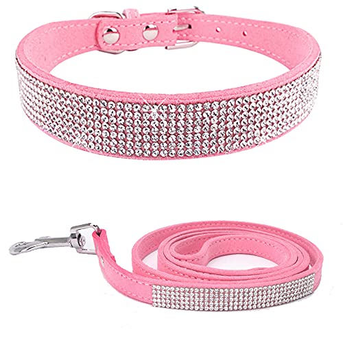 Hotlion Hundehalsband, mit Strasssteinen, niedlich, weich, schillernd, funkelnd, Kristallsteine, verstellbar, für kleine Rassen, Welpen, Katzen, Haustiere, Kätzchen, Rosa, Größe XXL Hotlion Hundehalsband, mit Strasssteinen, niedlich, weich, schillernd, funkelnd, Kristallsteine, verstellbar, für kleine Rassen, Welpen, Katzen, Haustiere, Kätzchen, Rosa, Größe XXL von Hotlion