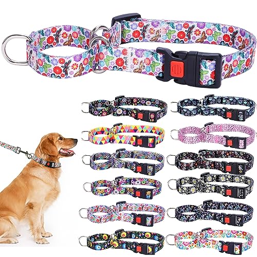 Hotlion Martingalhalsband aus weichem Nylon für mittelgroße Hunde, strapazierfähig, ausgefallenes Welpenhalsband mit Schnellverschluss-Schnalle, verstellbar, für Haustiertraining, Schmetterling, Hotlion Martingalhalsband aus weichem Nylon für mittelgroße Hunde, strapazierfähig, ausgefallenes Welpenhalsband mit Schnellverschluss-Schnalle, verstellbar, für Haustiertraining, Schmetterling, von Hotlion